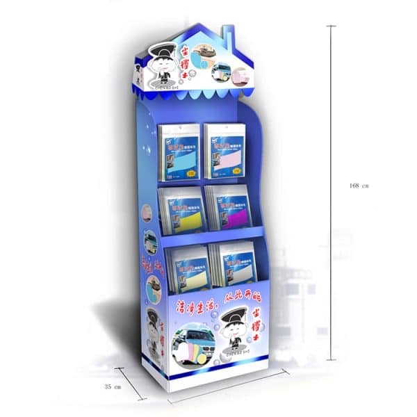 Customizable Cardboard Floor Standing Display Stand for Books